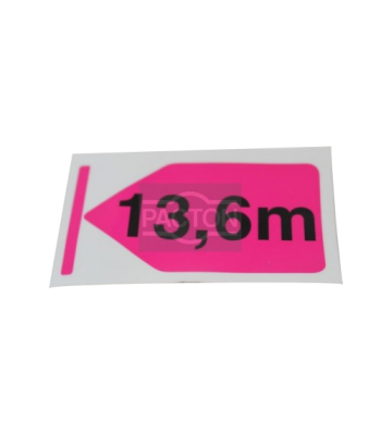Sticker 13,6 m links