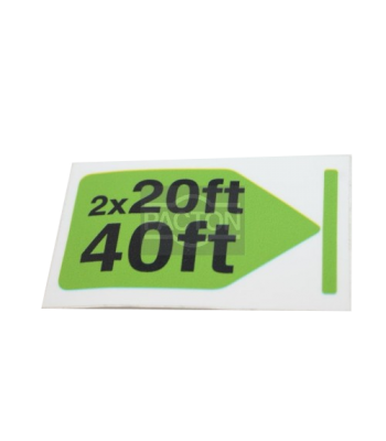 Sticker 2x20 ft - 40 ft rechts