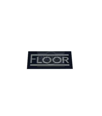 Embleem Floor ALU 113x60mm